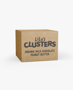 Lilo's Clusters Organic Milk Chocolate Peanut Butter (Bulk) – 11lbs